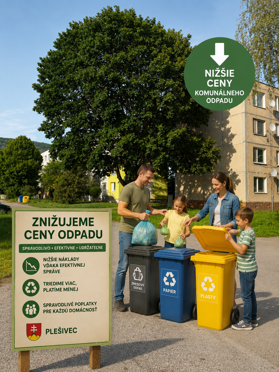 5) Zníženie cien za odvoz komunálneho odpadu