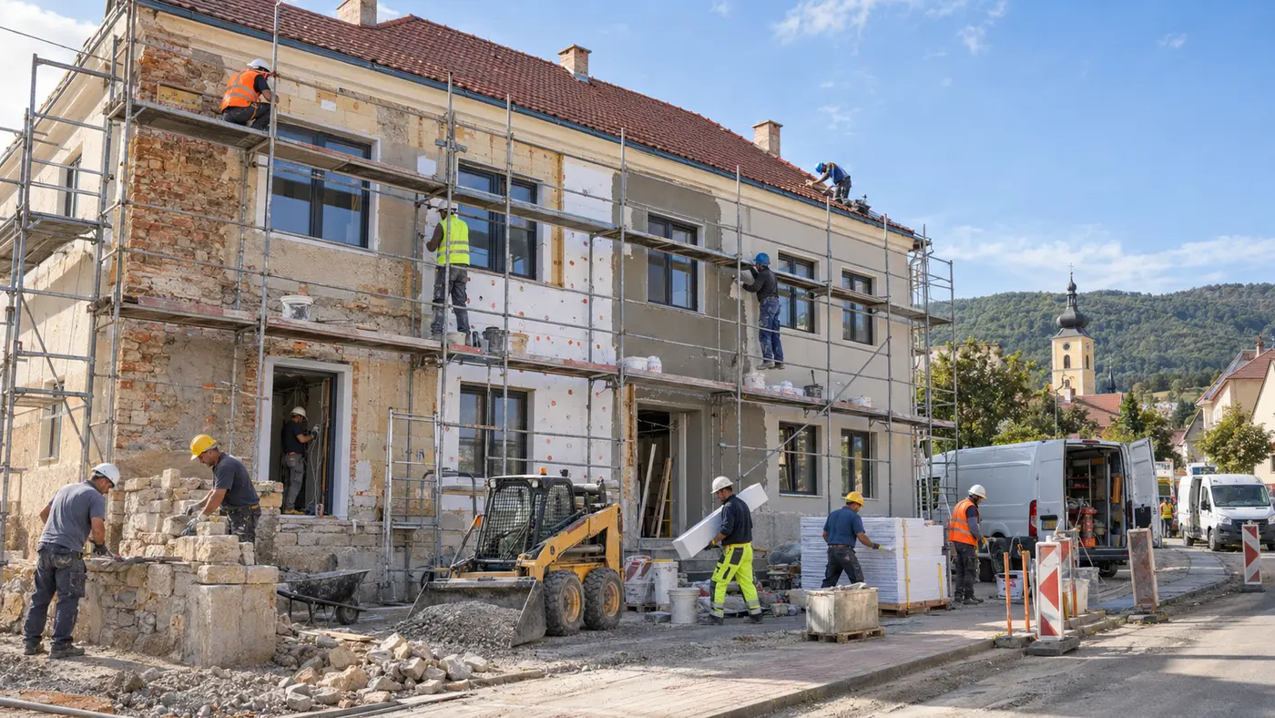Rekonštrukcia budovy obecnou stavebnou čatou